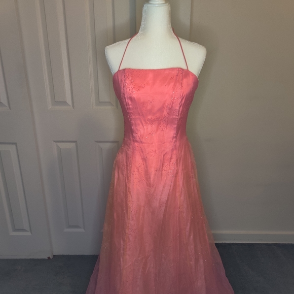 Kiki Dresses & Skirts - Pink & pale yellow ombre glitter gown
